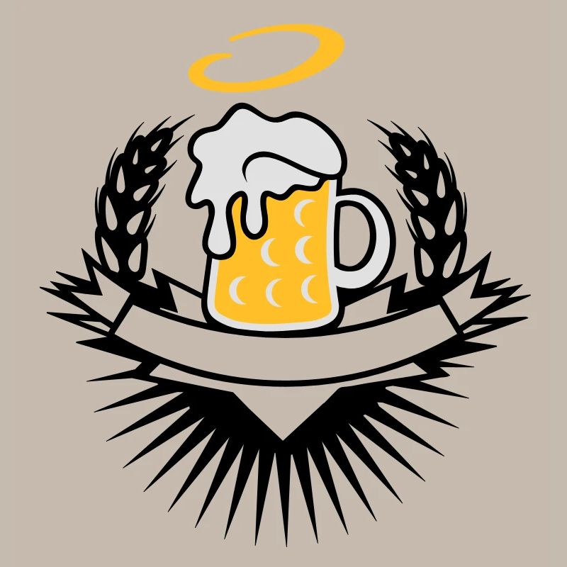 Une chope de bière comme un blason