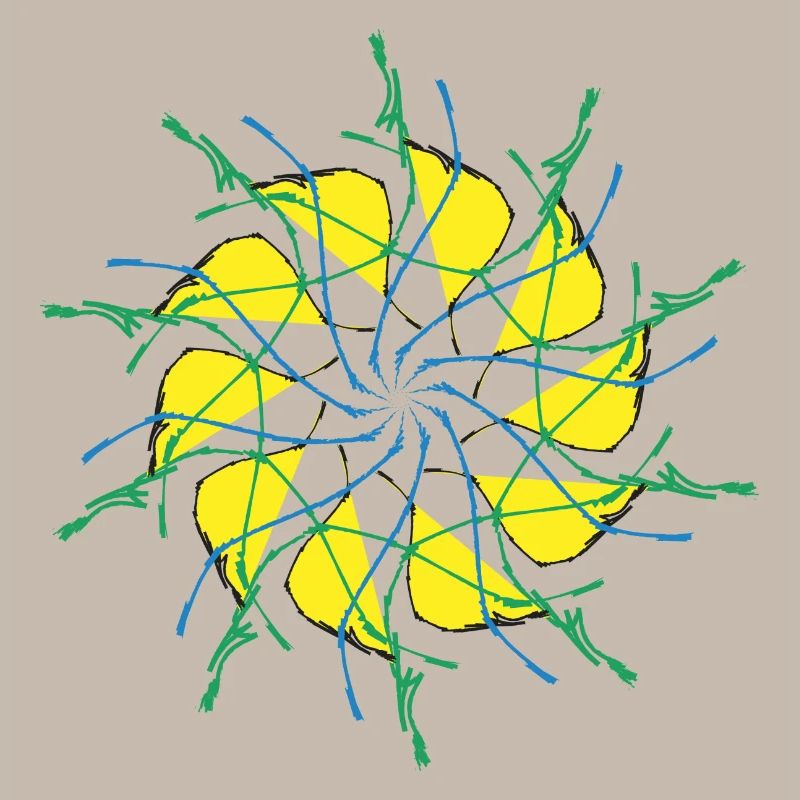 Random patterns circled