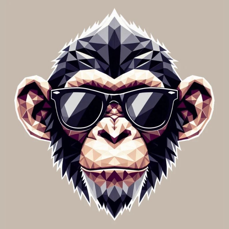Monkey Glasses Polygon