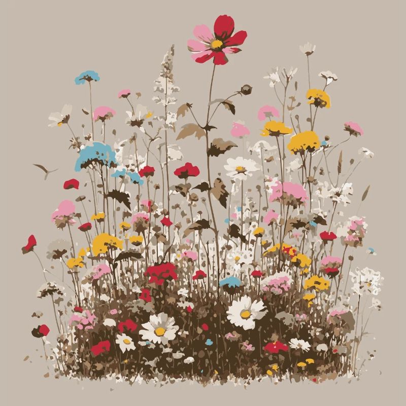 parfumé coloré fleur prairie printemps fleurs herbes