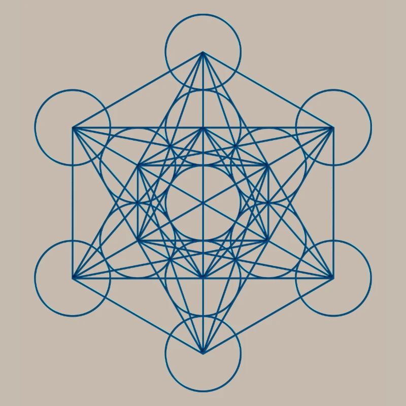 Le cube de Metatron - bleu