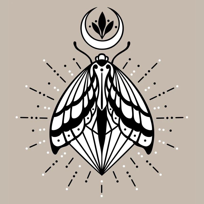 Papillon lune cristal diamant luciole