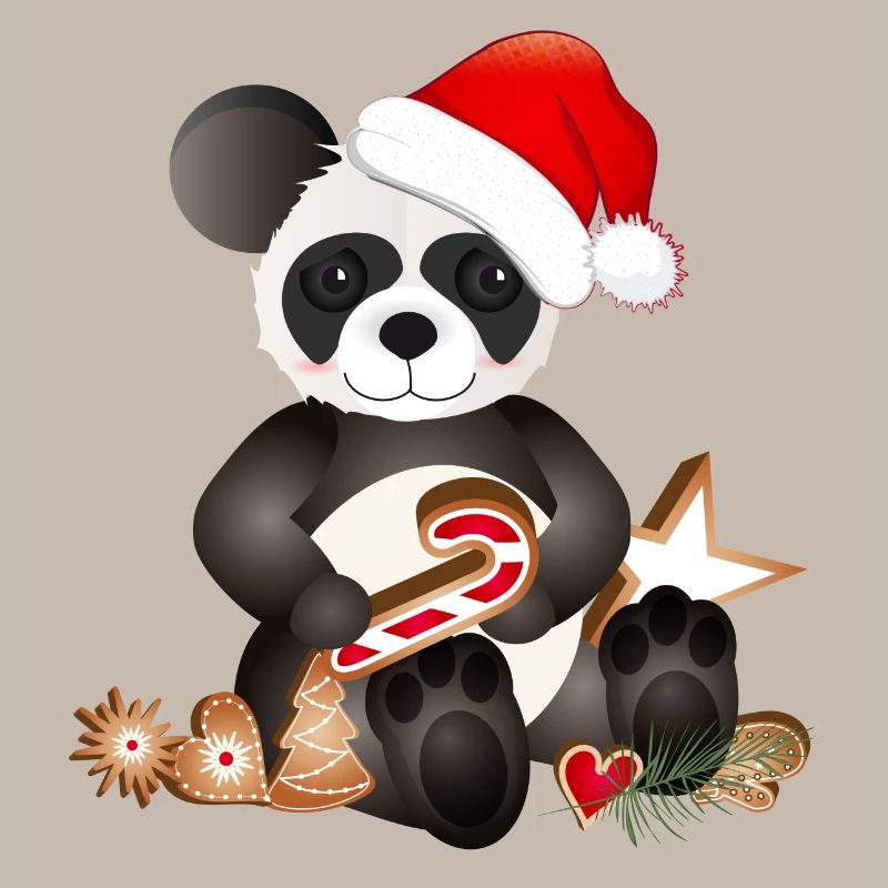 petit panda sucré pour Noël