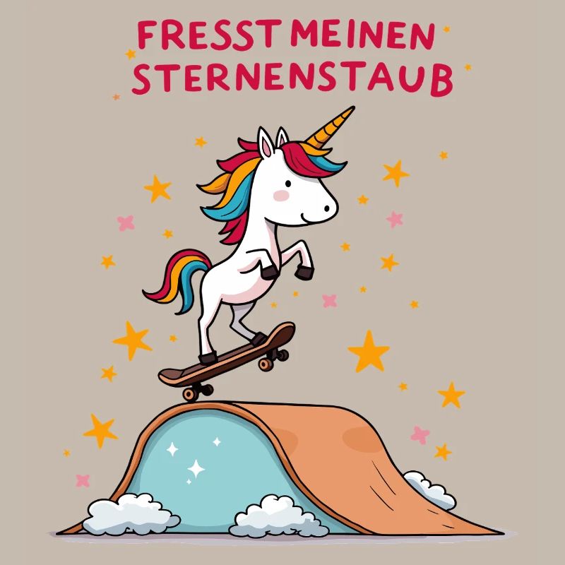 Skateboard-Einhorn