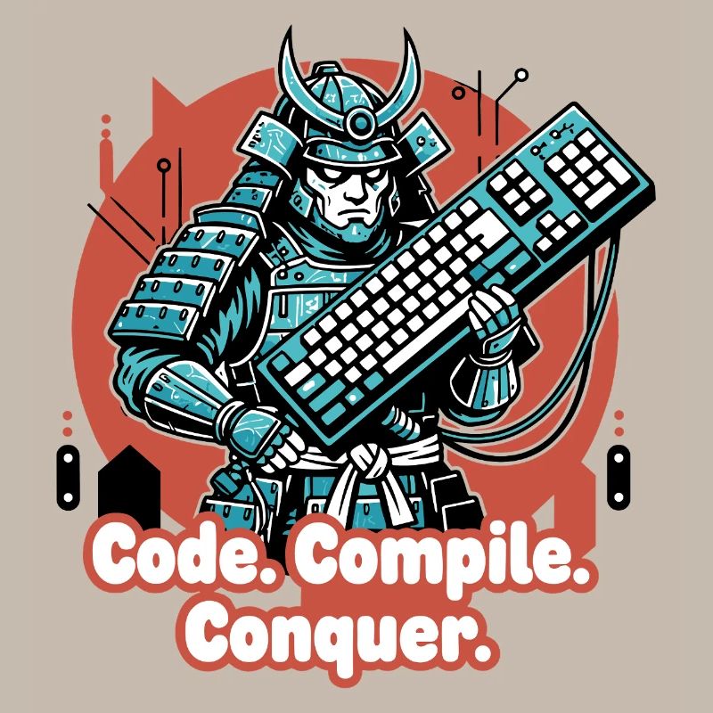 Codekampf Samurai mit Tastatur