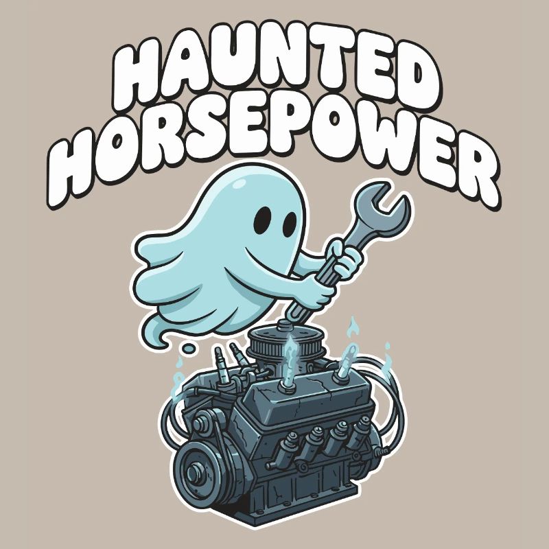 Dessin animé Ghost Engine Hanting Engine
