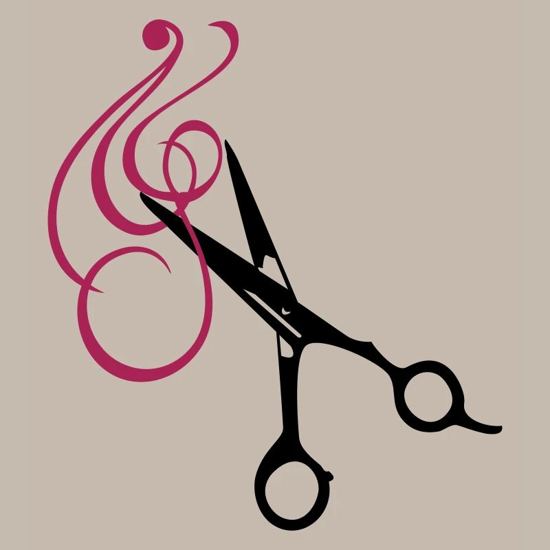 ciseaux de coiffeur et les cheveux bouclés /