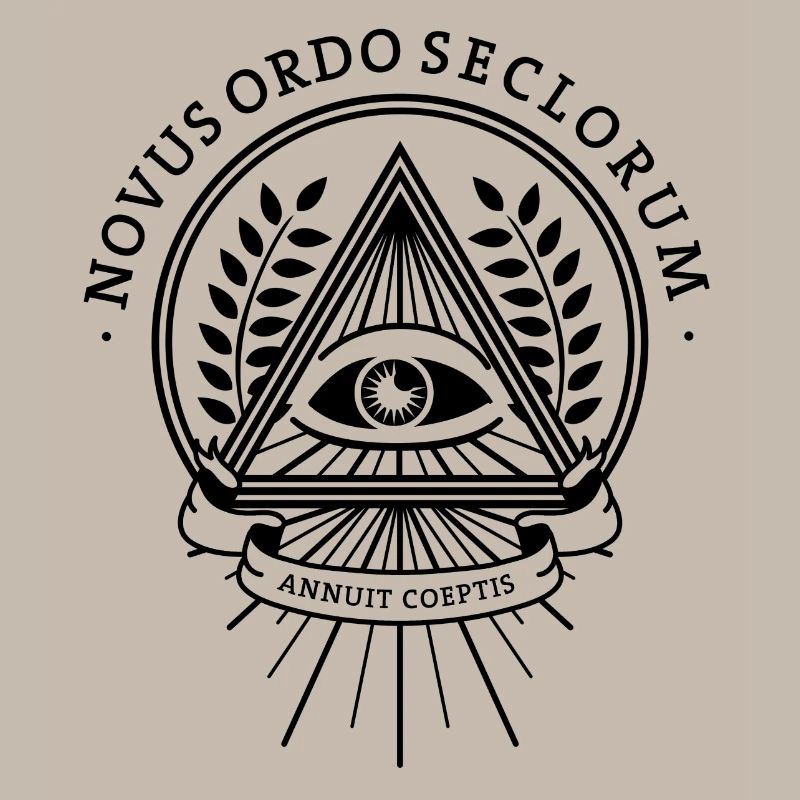 Francs-maçons de la pyramide de l’œil de conspiration des Illuminati