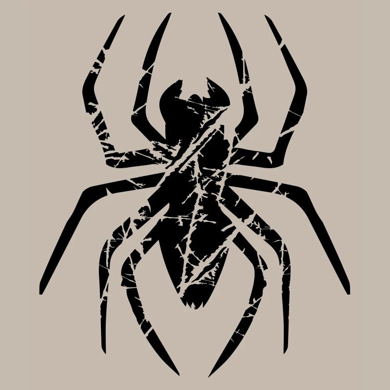 scratch cracks spider logo design disgusting horror hal