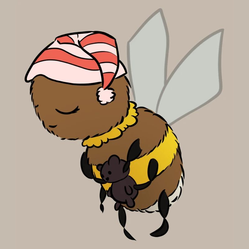 Bébé bourdon endormi