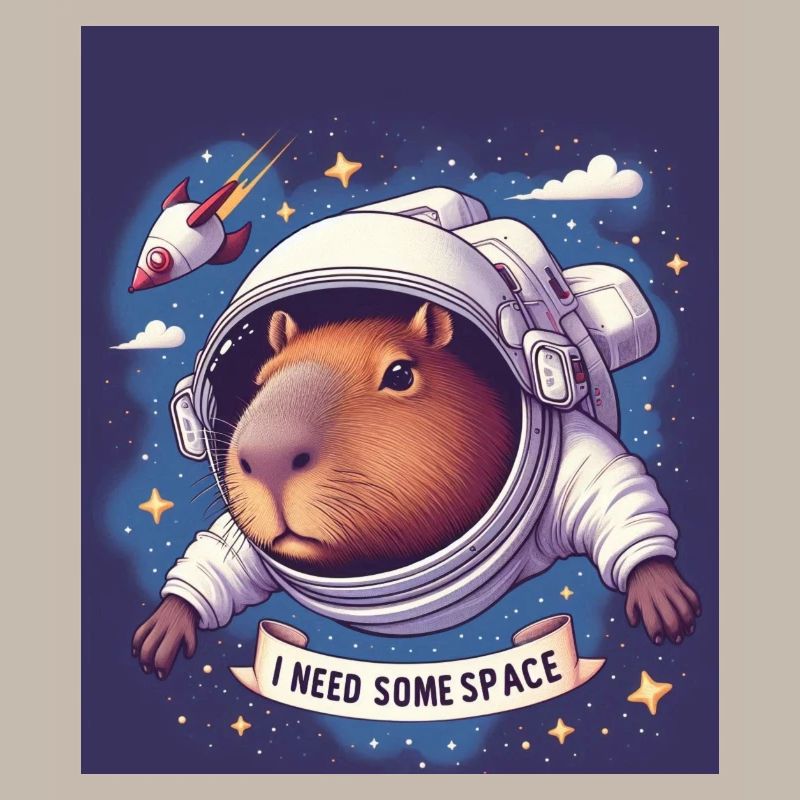 "I NEED SOME SPACE" Capybara