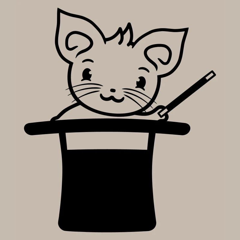 Magical Enchanted Top Hat Wizard Cat