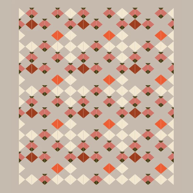 Geometric Diamond Quilt Pattern