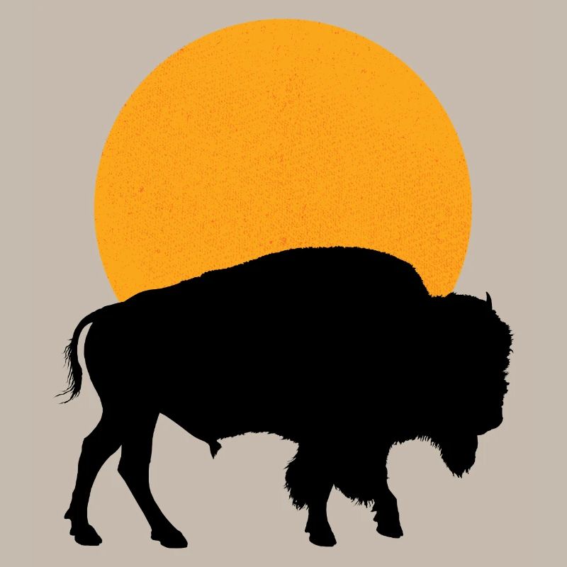 Silhouette bison