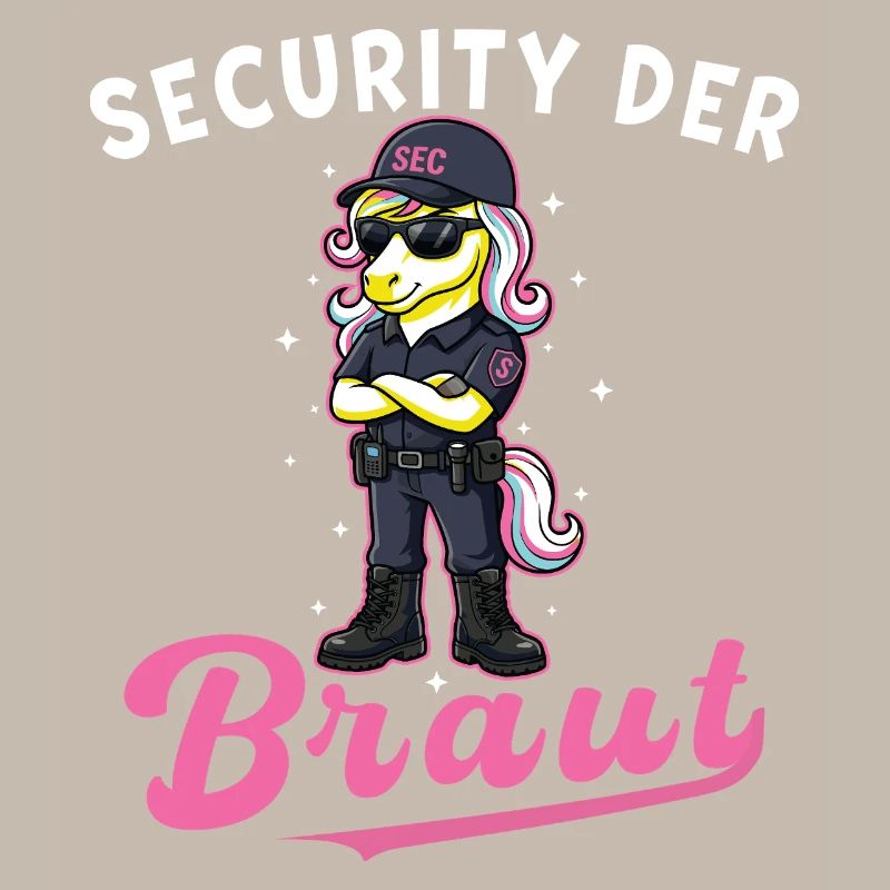 Security der Braut Einhorn JGA Junggesellenabschie