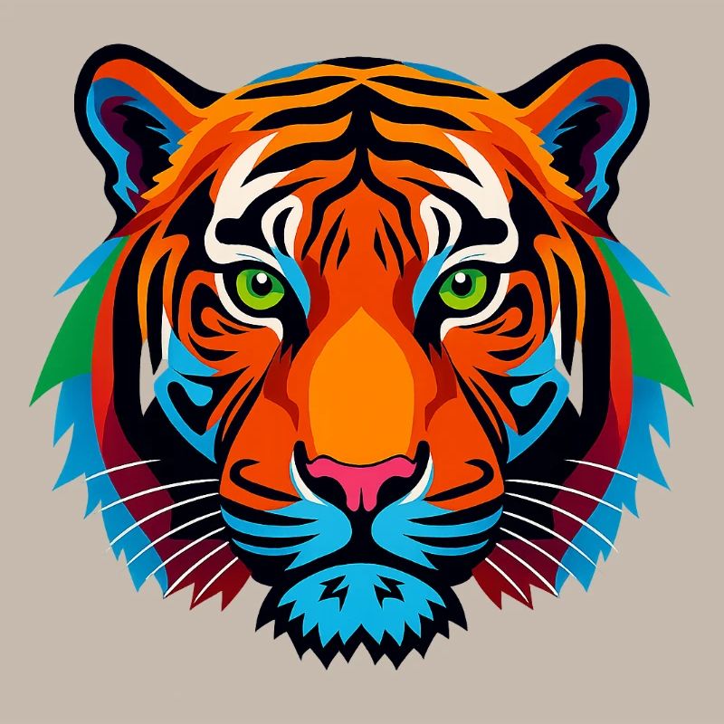 Stylisierte Tiger