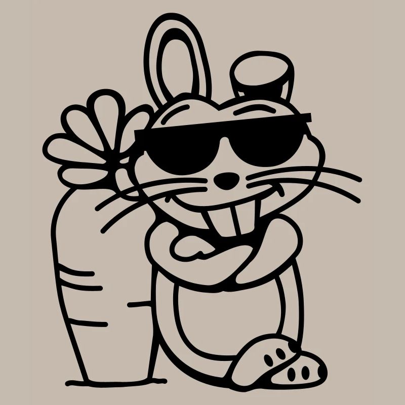 Cooler Hase (vec)