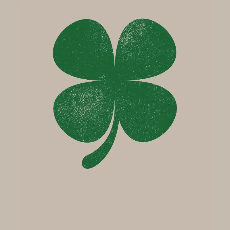 Distressed Green Four Leaf Clover Saint Patricks