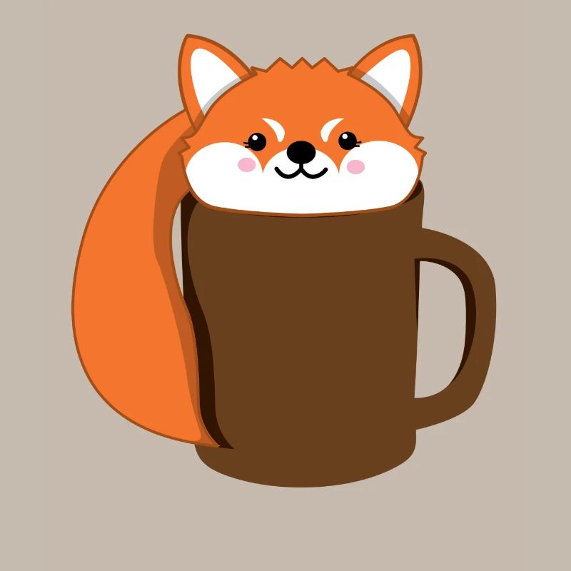 Fuchs - Kaffee - Tase - Comicstyle - Geschenk