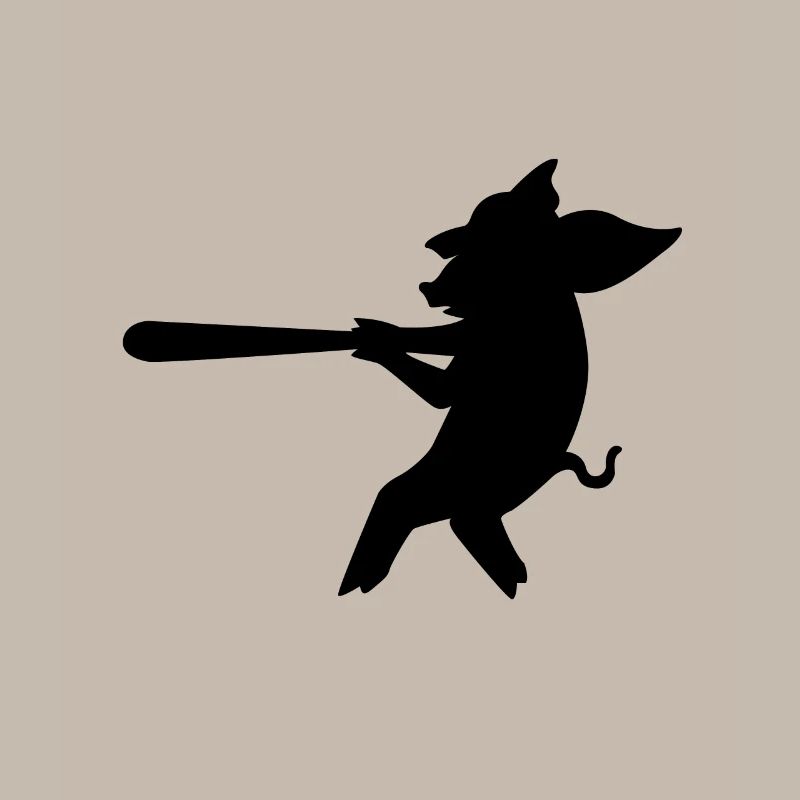Schwein spielt Baseball