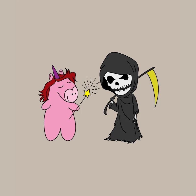 Tod Einhorn süß Emo Gothic Goth dunkel Mädchen