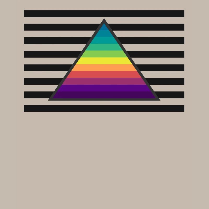 triangle coloré à rayures grises