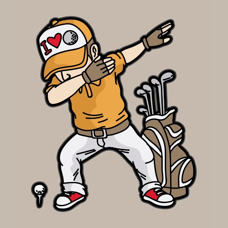 DABBING GOLFER Golf Player Minigolf Golf Course