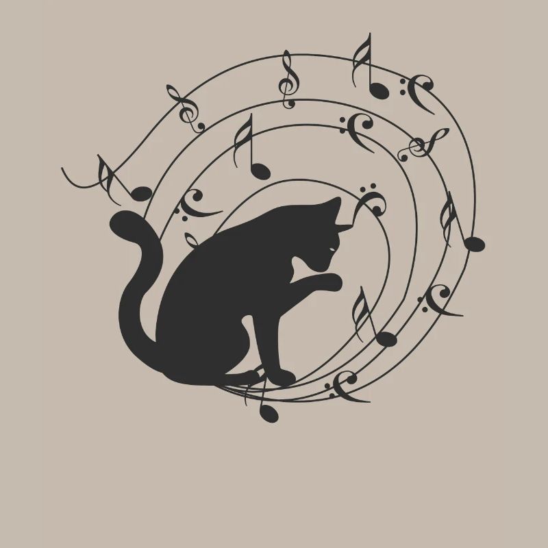 Cat music notes