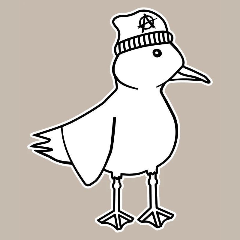 Seagull Anarchy – Vilain Maritime Hipster Art côtier