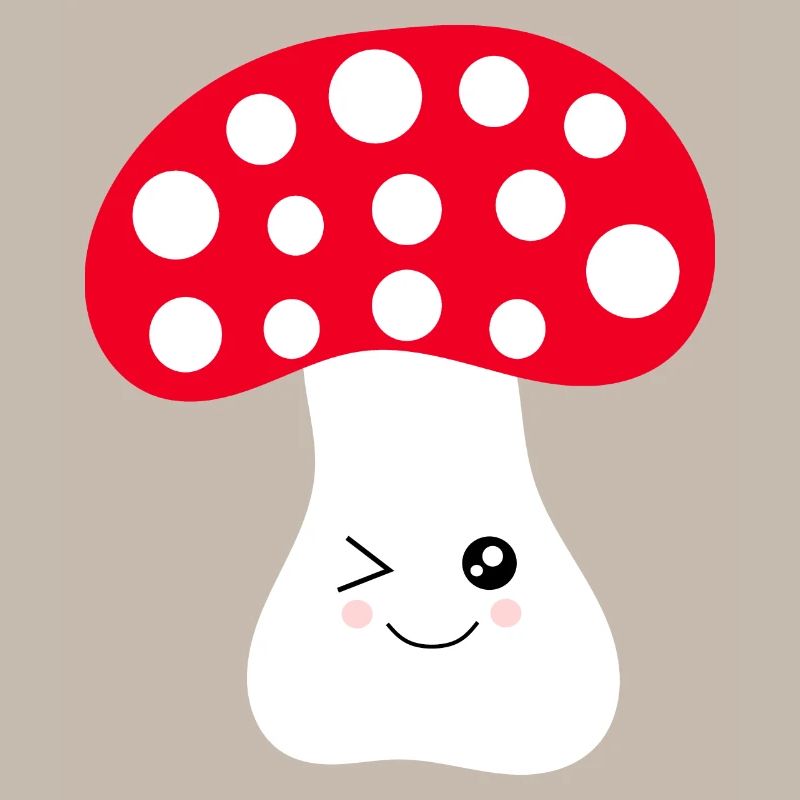 Kawaii, mushroom, toadstool