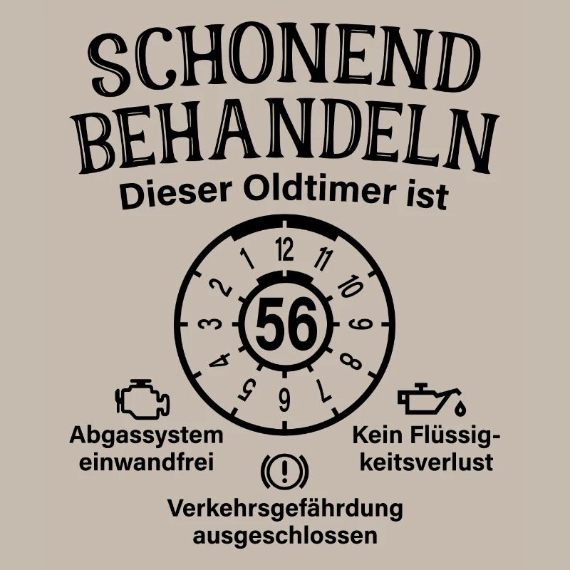 56. Geburtstag Schonend Behandeln Oldtimer Ist 56