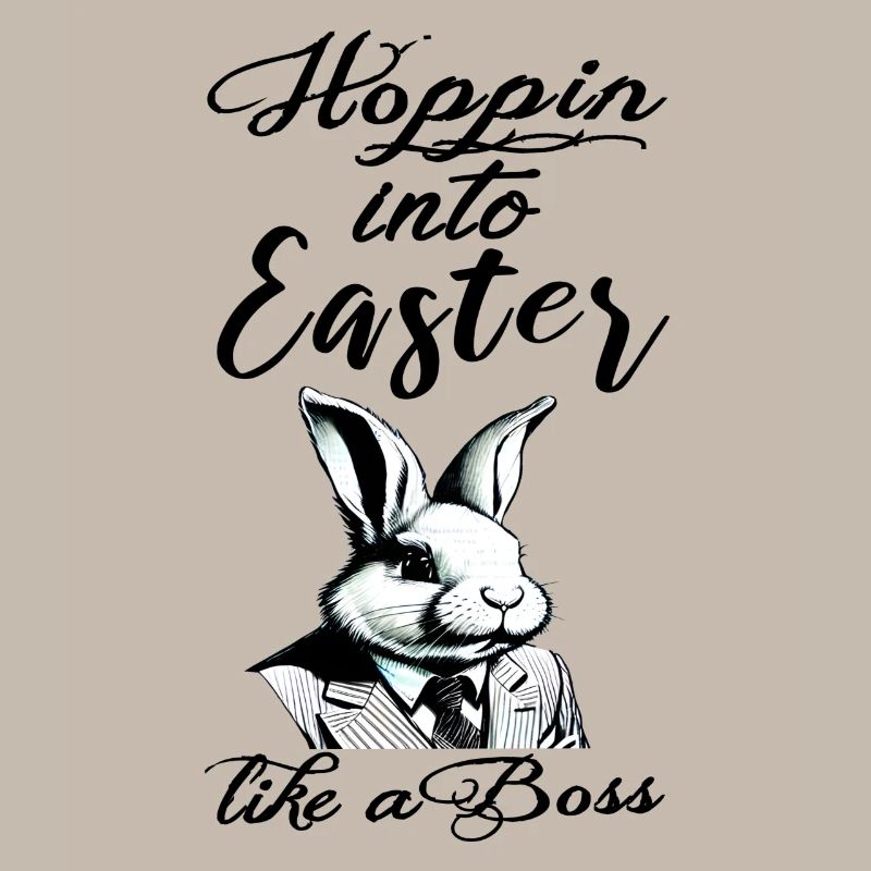 stylish Easter bunny with suit and tie