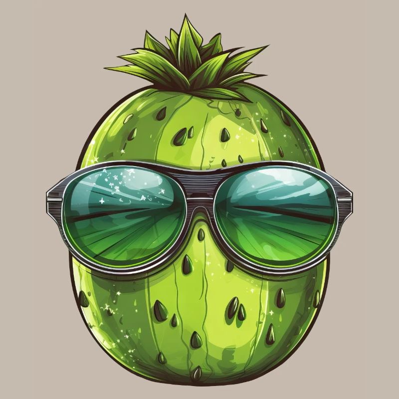 Pastèque fraîche - design avec lunettes de soleil
