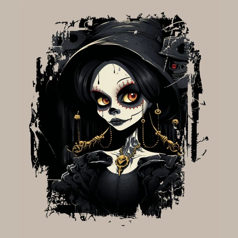 Süßes Gothic-Mädchen