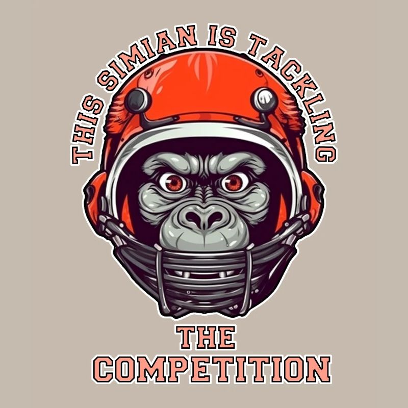 self-confident monkey accepts the challenge
