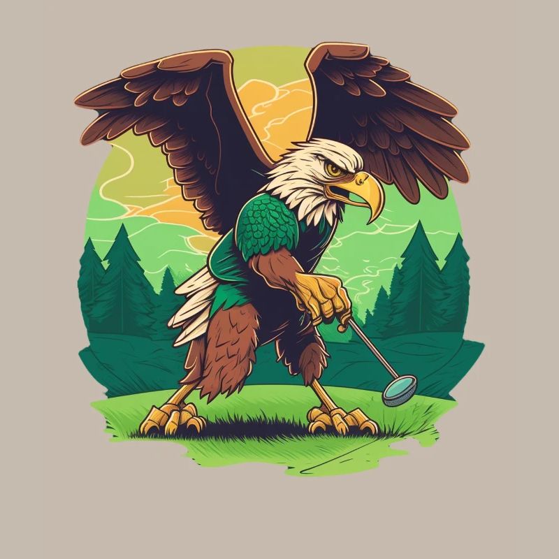 Golf-playing eagle