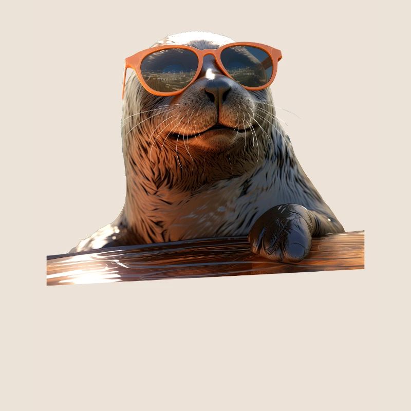 Phoque avec lunettes de soleil Phoque Morse Phoques mignons