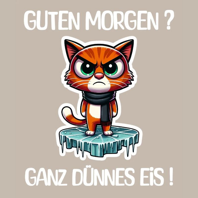 Grimmiger Eis-Katzen-Charakter