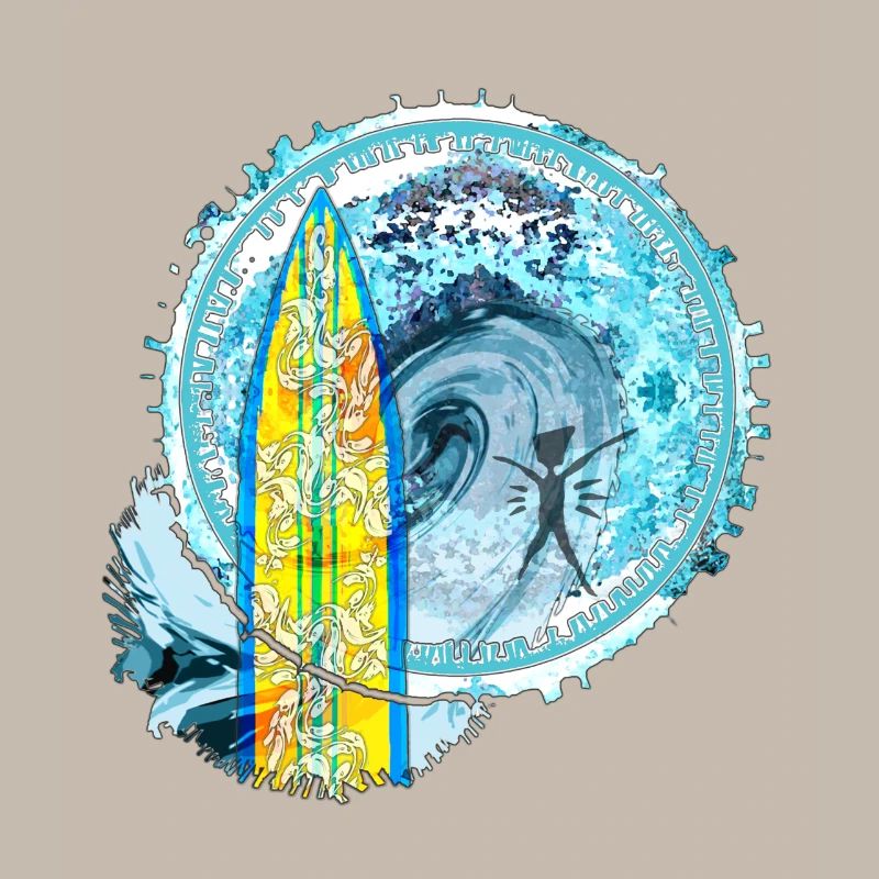 Vagues de surf Abstrait Impression d’art
