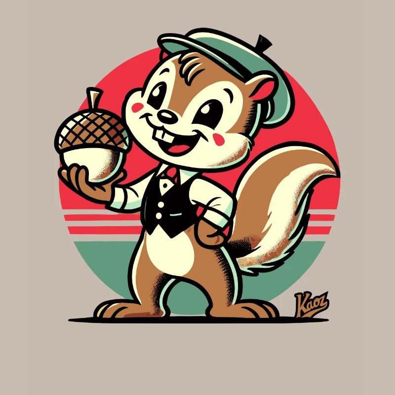 Eichhörnchen mit Haselnuss