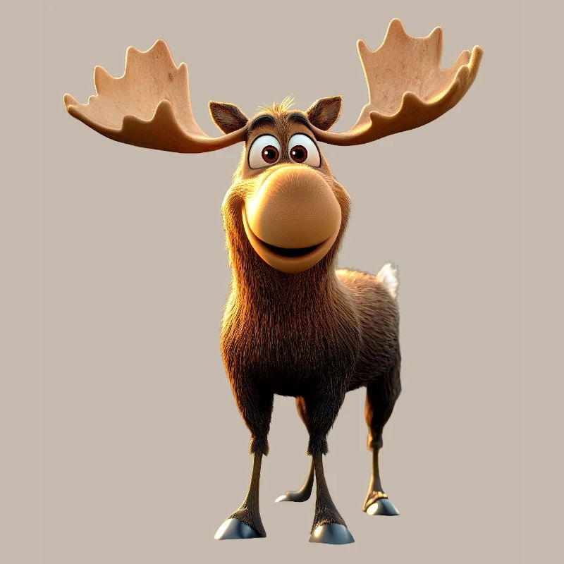 Elch Moose Elchbulle Geweih Hirsch Wilde Elche