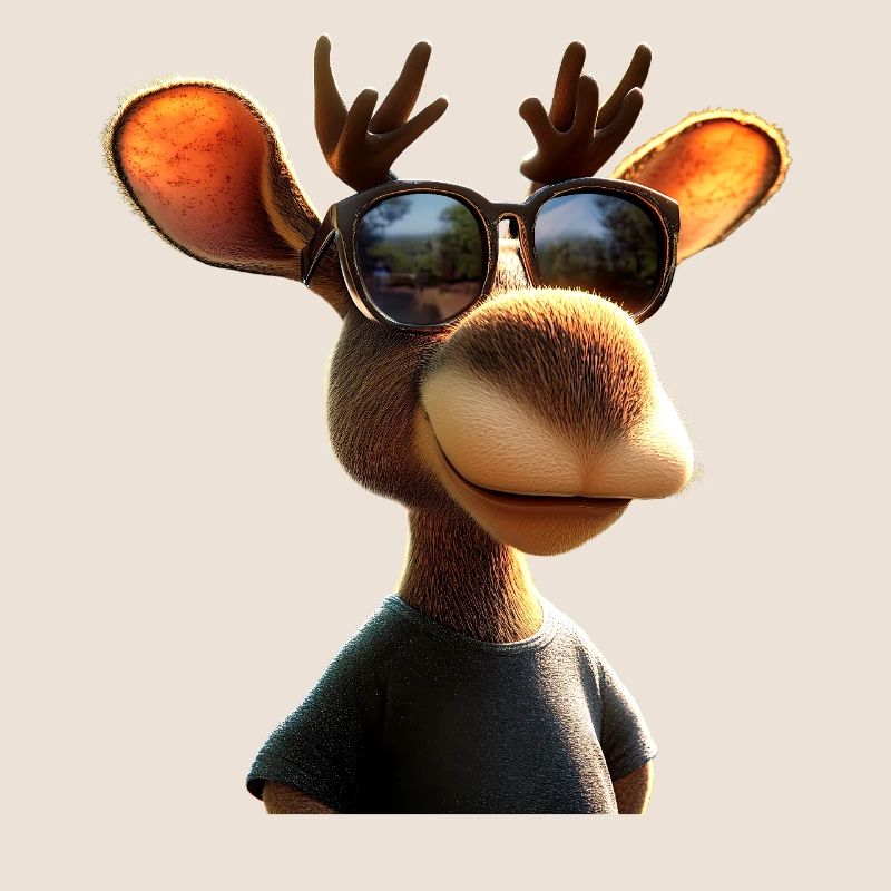 Elch Moose Elchbulle Geweih Hirsch Wilde Elche