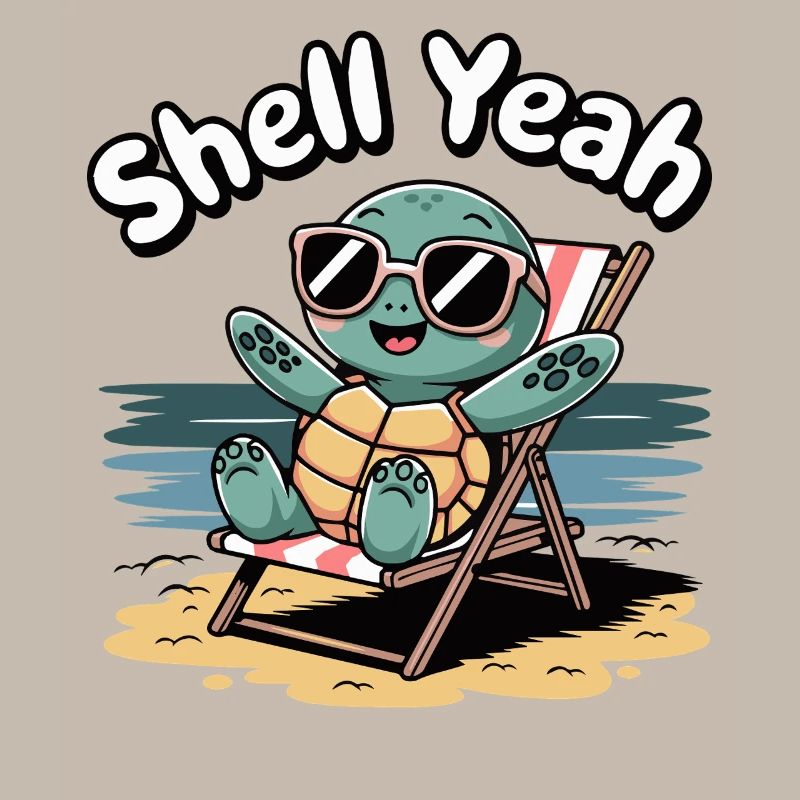 Shell Yeah Cute Turtle Lover Pun Funny Animal