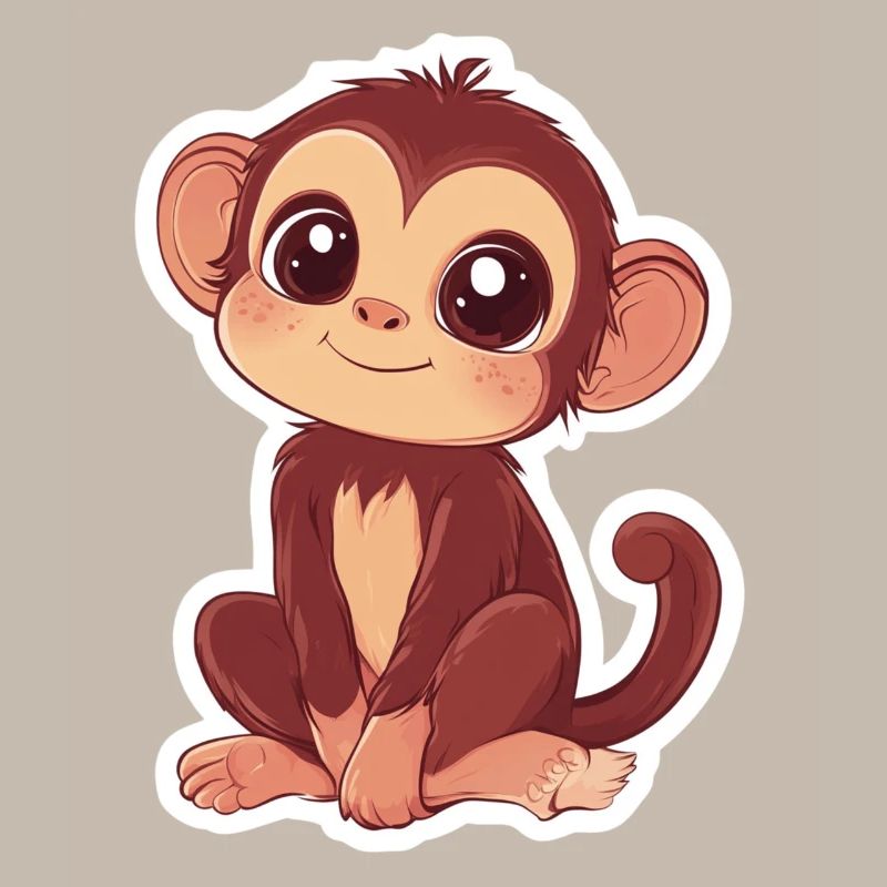 Cute Monkey Cute Monkey Gift for Monkey Fans