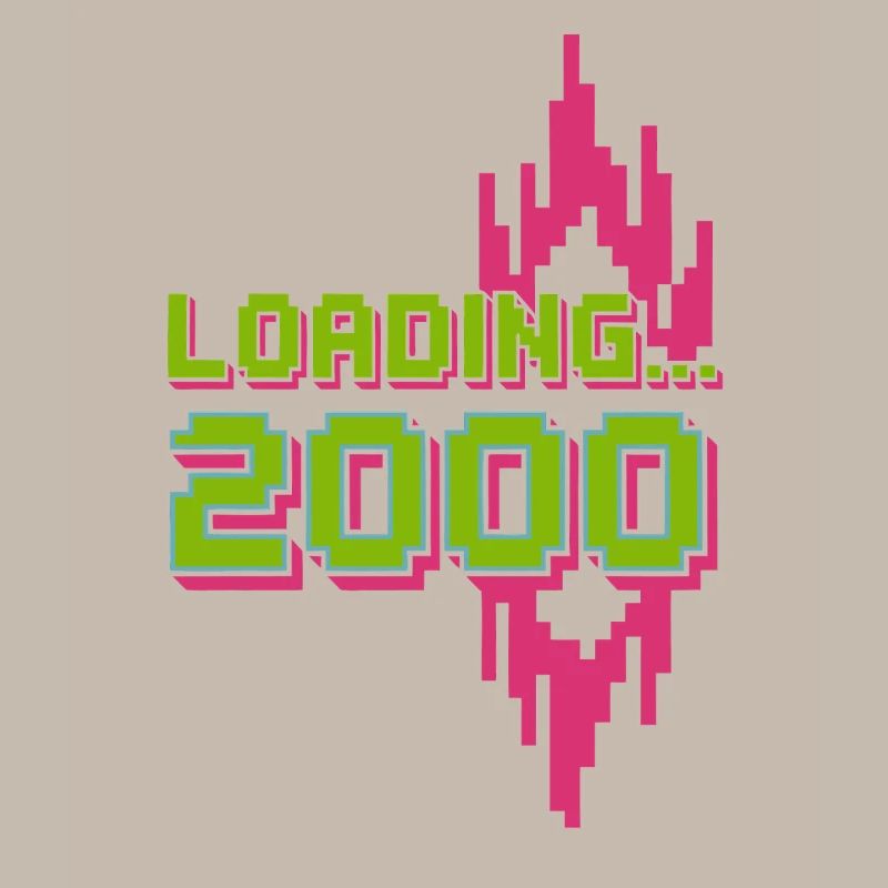 Retro Pixel Loading 2000 Design