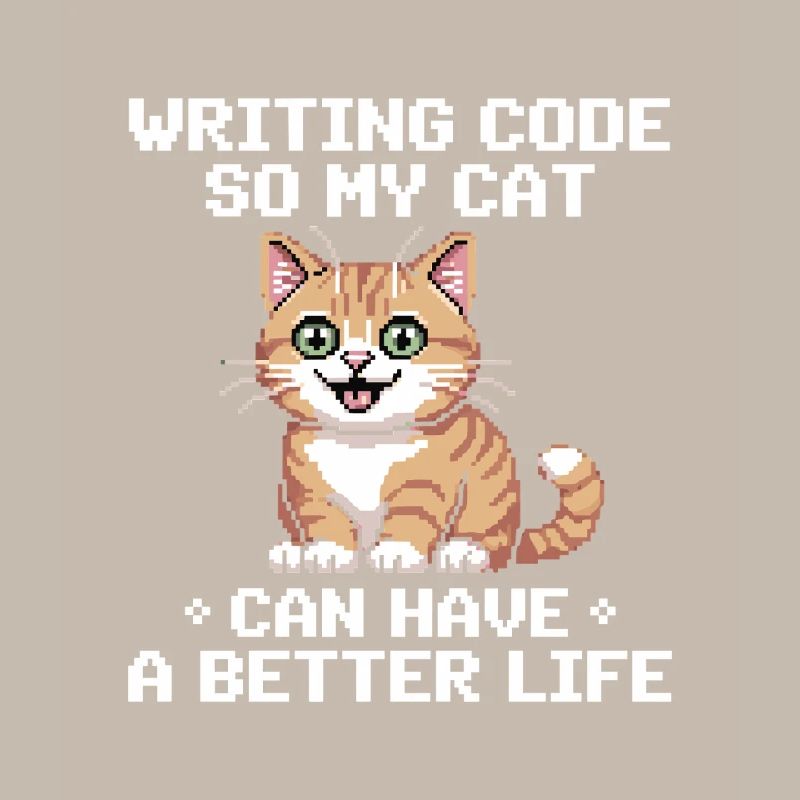 Programming Cat Funny Coding and Cat German
