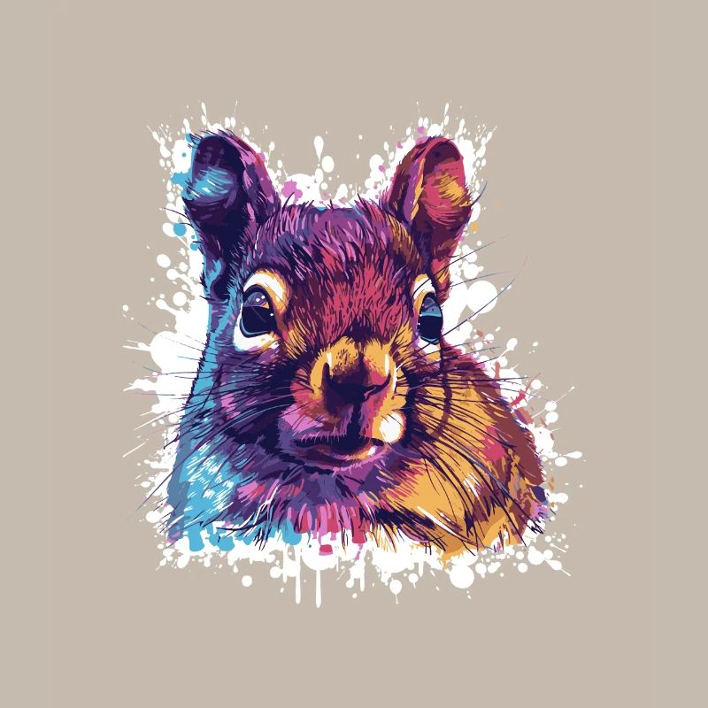 Farbkontrast Eichhörnchen PopArt