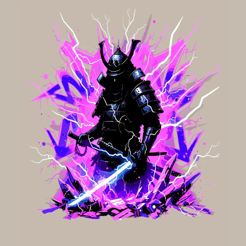 Cyber Samurai – Synthwave Katana Geist