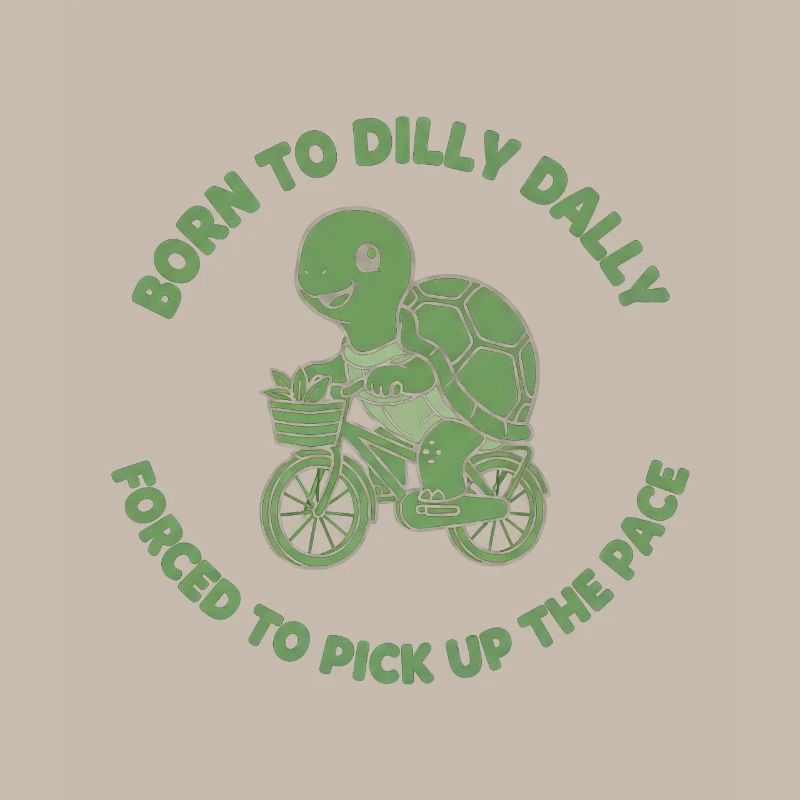 Turtle on Bicycle Decelerated Style