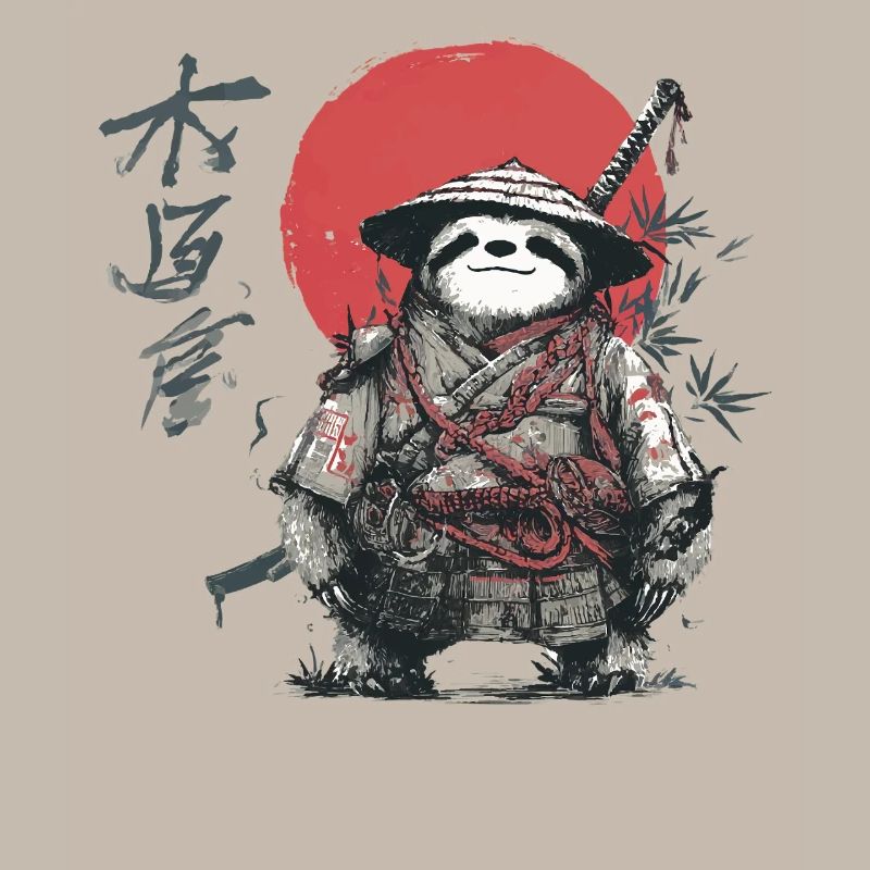 Sloth Samurai Under Red Sun